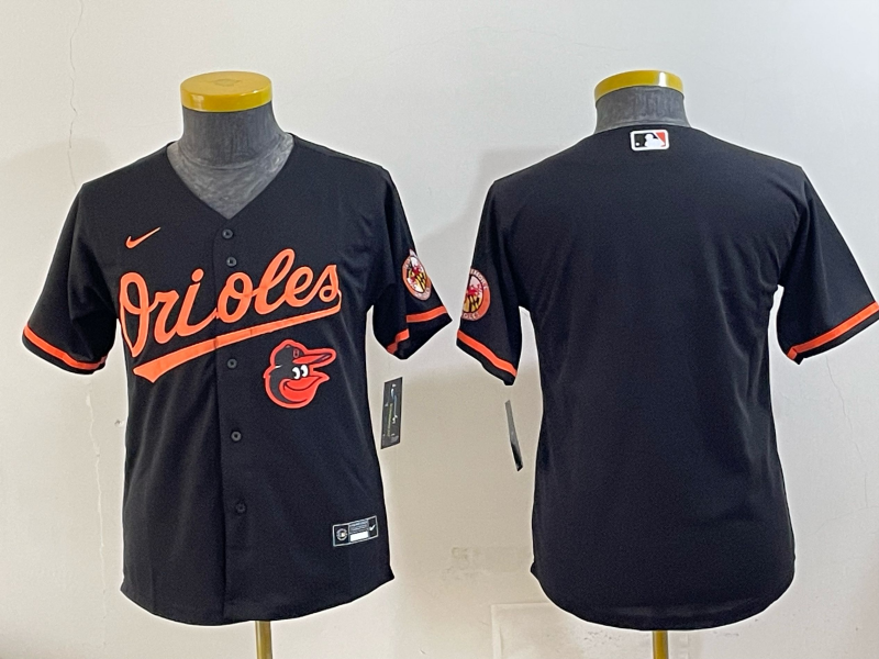 Youth 2025 Baltimore Orioles Blank black Nike MLB Jersey 007->youth mlb jersey->Youth Jersey